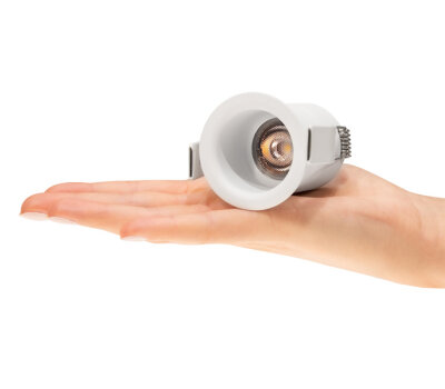 Neko Lighting Sign runder kompakter LED-Einbaustrahler nicht verstellbar hoher Sehkomfort LED 3000K CRI90 f&uuml;r Deckenst&auml;rken von 1-25mm