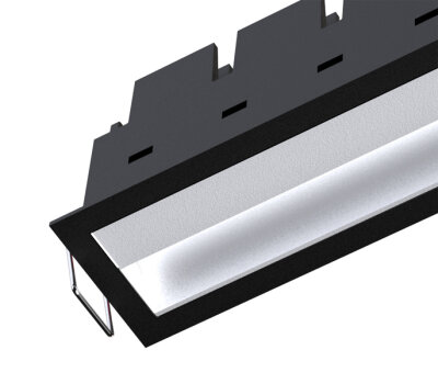 Neko Lighting Fusion FW LED-Deckeneinbauleuchte mit Wandlfluter-Charakteristik (Wallwasher) 3000K CRI80 Einbautiefe 60mm f&uuml;r Deckenst&auml;rken 1-25mm