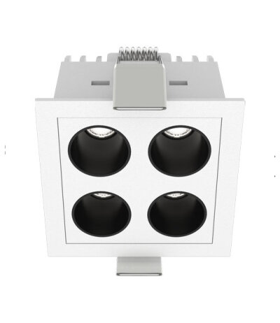 Neko Lighting Fusion FX4 quadratische LED-Deckeneinbauleuchte nicht verstellbar LED 3000K CRI80 Einbautiefe 60 mm f&uuml;r Deckenst&auml;rken 1-25mm