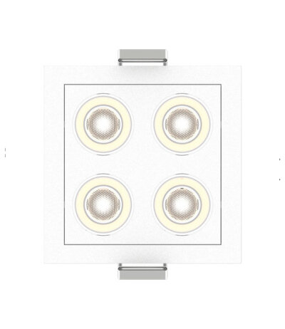 Neko Lighting Fusion FX4 quadratische LED-Deckeneinbauleuchte nicht verstellbar LED 3000K CRI80 Einbautiefe 60 mm f&uuml;r Deckenst&auml;rken 1-25mm