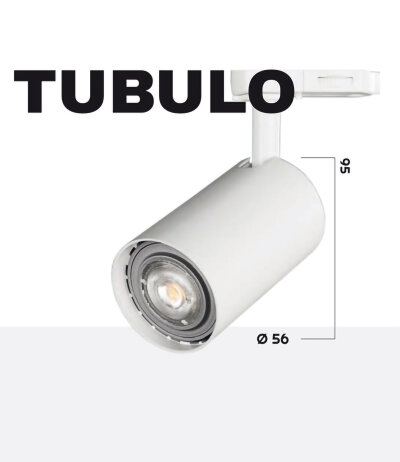 Internova Tubulo Schienestrahler mit GU10 Fassung Puderbeschichtung dreh- und schwenkbar