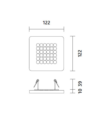 Nimbus Lighting Modul Q 36 LED-Deckenleuchte mit Deckenaufhellung und extrem flachem Korpus mit Magnetbefestigung