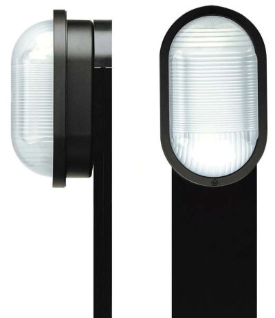 Castaldi Lighting Tortuga D03/LED Pollerleuchte Gartenleuchte Schwarz (Graphit) LED 3000K Aluminiumdruckguss Glas Entwurf Maurizio Bertoni