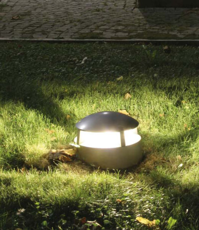 Castaldi Lighting Zack D31 runde robuste LED-Bodenleuchte Au&szlig;enleuchte Wegeleuchte radiale Lichtausstrahlung IP67