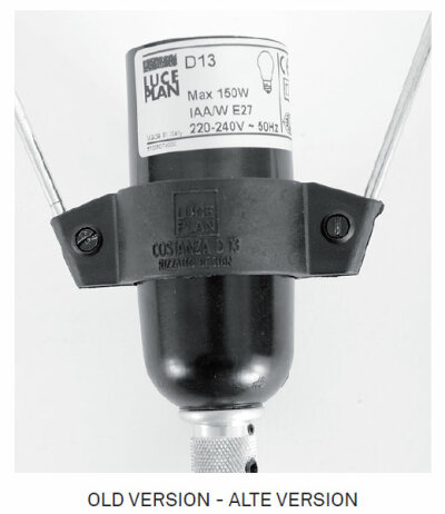 Luceplan Costanza D13 Ersatzteile Pos. F: Sensorstab (aluminium) mit Halbring