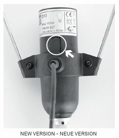 Luceplan Costanza D13 Ersatzteile Pos. F: Sensorstab (aluminium) mit Halbring