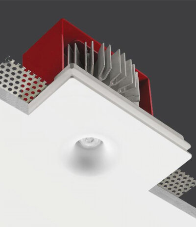 Buzzi & Buzzi Genius Curve AirCoral (Gips) LED Deckeneinbauleuchte überstreichbar