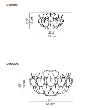 Luceplan Hope D66p Deckenleuchten aus klaren Kunststoff-Fresnellinsen LED-Retrofit kompatibel Entwurf Francisco Gomez Paz und Paolo Rizzatto