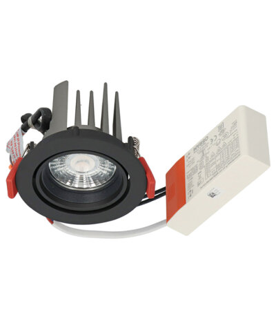 Berla Lighting BM100-02 runde LED-Deckeneinbauleuchte kippbar dimmbar inkl. Betriebsgerät