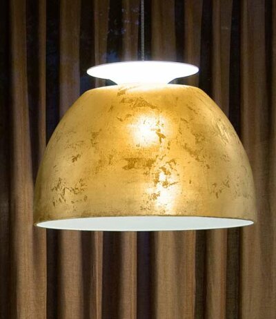 Lumini Bossa runde (&Oslash;500mm) Metall-Pendelleuchte mir verstellbarem Lampenschirm direkt/indirektes Licht 200 cm Textilkabel Entwurf Fernando Prado