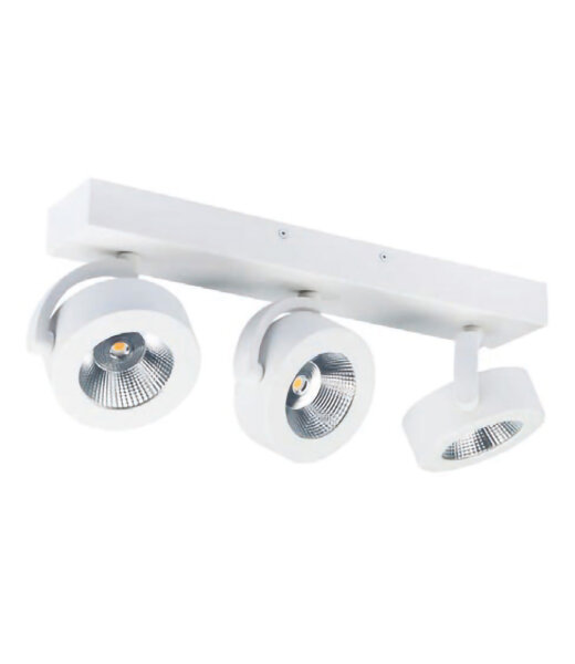 Berla Lighting BC0033-X27 kompakte LED-Deckenleuchte mit drei Strahlern dreh-/schwenkbar 2700K TRIAC dimmbar