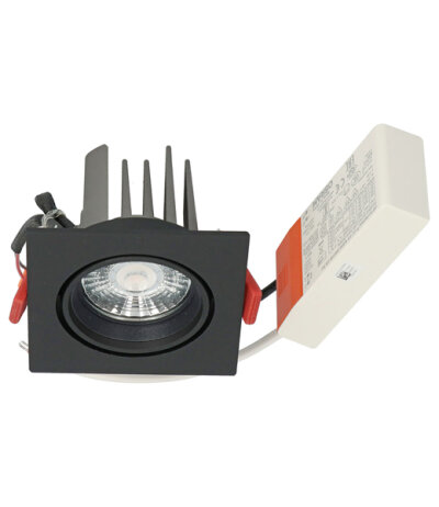 Berla Lighting BM100-19 quadratische LED-Deckeneinbauleuchte LED-Modul schwenkbar dimmbar inkl. Betriebsgerät