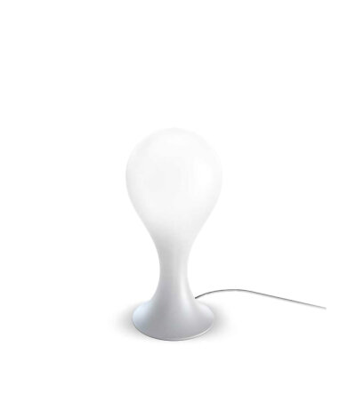 Next Liquid Light DROP-4S weiße tropfenförmige aus Kunststoff gefertigteTisch-/Bodenleuchte Höhe 40cm Ø18cm E14 Fassung mit Ein/Aus-Schalter
