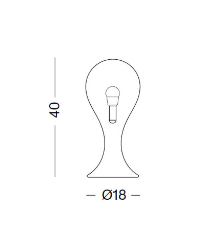 Next Liquid Light DROP-4S wei&szlig;e tropfenf&ouml;rmige aus Kunststoff gefertigteTisch-/Bodenleuchte H&ouml;he 40cm &Oslash;18cm E14 Fassung mit Ein/Aus-Schalter