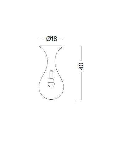 Next Liquid Light DROP-1S H&ouml;he 40cm &Oslash;18cm wei&szlig;e tropfenf&ouml;rmige Deckenleuchte mit E14 Fassung weiches diffuses Licht