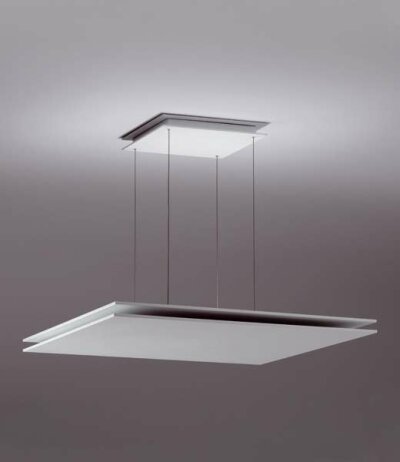 Lumini Quadratta wei&szlig;e quadratische 50x50cm LED Deckenleuchte Deckenfluter indirektes Licht Entwurf Fernando Prado