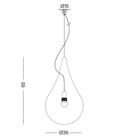 Next Liquid Light DROP-2L tropfenf&ouml;rmige wei&szlig;e Pendelleuchte aus Kunststoff H&ouml;he 65cm &Oslash;36cm E27 Fassung kompatibel mit LED-Retrofitlampen