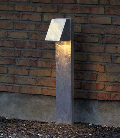 David Super-Light Felix Pollerleuchten Wegeleuchte mit GU10 Fassung f&uuml;r LED-Retrofitlampen einseitiges Licht Kunstglasdiffusor klar