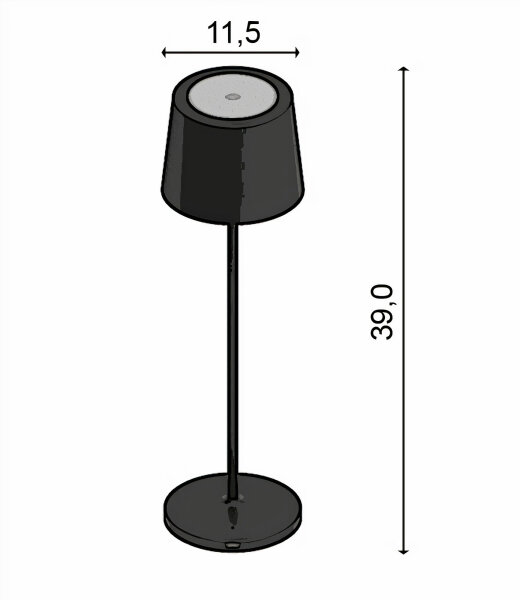 Dimmbare kabellose Tischlampe 3-Wege-Aluminium-Akku-Lampe zum