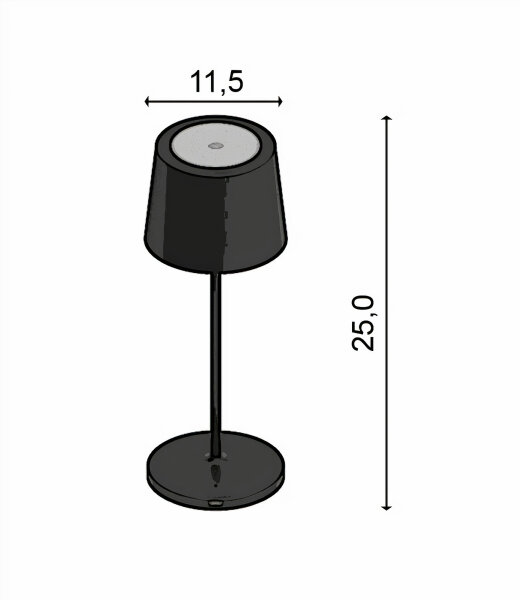 Mobilux SUNNY XS Akku Outdoor Tischleuchte weiß LED...