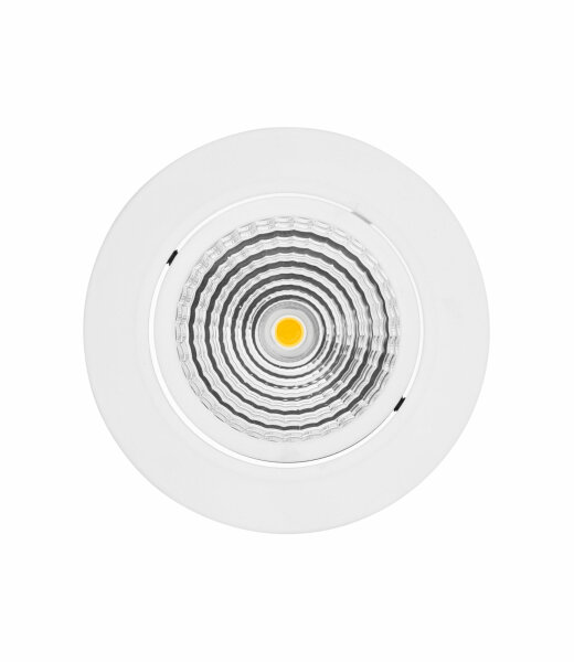 Mobilux MOBiDIM COB SLIM R runde schwenkbare 9W LED-Einbauleuchte 2700K &Oslash;85mm Einbautiefe 25mm Struktur Wei&szlig; Optik 60&deg; inkl. Betriebsger&auml;t TRIAC dimmbar