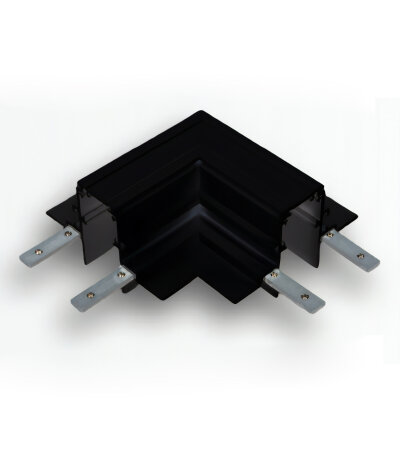 PowerGear 48V 90° Einbau-Eckverbinder (mechanisch) Schwarz Links polarisiert
