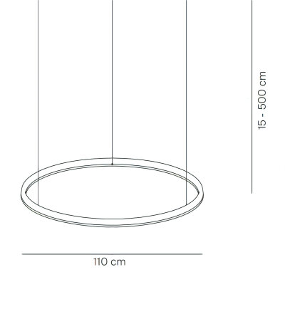 Luceplan Compendium Circle D81C &Oslash;110cm Ring-Pendelleuchte PushDIM/DALI-dimmbar