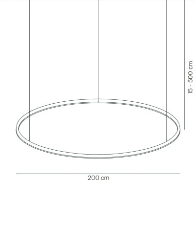 Luceplan Compendium Circle D81C &Oslash;200cm Ring-Pendelleuchte PushDIM/DALI-dimmbar