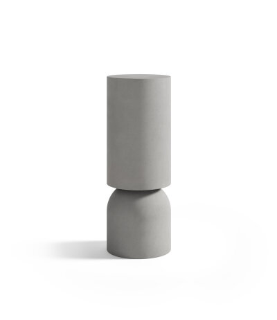 Luceplan Nui &quot;B&quot; runde skulpturale Pollerleuchte Beton Grau Entwurf Meneghello &amp; Paolelli