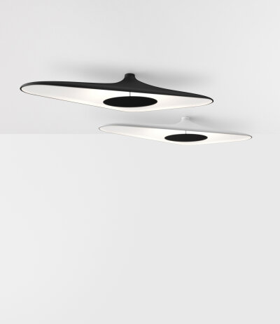Luceplan Soleil Noir D89 futuristische LED-Deckenleuchte Entwurf Odile Decq