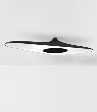 Luceplan Soleil Noir D89 futuristische LED-Deckenleuchte Entwurf Odile Decq