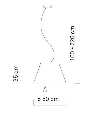 Luceplan Costanza D13 sas Pendelleuchte h&ouml;henverstellbar Gegengewicht Grau Schirm Radieuse